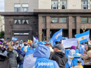 Libertarios se movilizaron frente a Casa Rosada