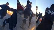 Video: un delegado de la UOCRA sacó un arma y disparó en medio de una protesta