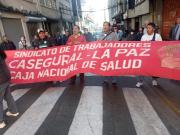 Trabajadores de Casegural y la alcaldía marcharon contra la desafiliación de la CNS, advierten con radicalizar protestas