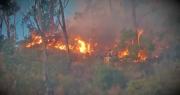Dos incendios movilizaron a personal de emergencia en Cochabamba, el más extenso fue del Parque Tunari