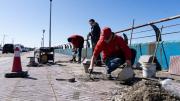 Comenzaron tareas de reparación en paseos costeros