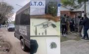 Feroz tiroteo entre bandas en La Plata: el video de los allanamientos múltiples, detenidos y un arsenal de armas y balas
