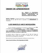FELCV Tarija recibe orden de aprehensión a Marcelo Arce