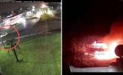 Nuevo video del triple crimen: así prendieron fuego la camioneta que trasladó a las víctimas