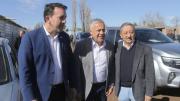 Cornejo inauguró obras en Malargüe y aprovechó para mostrarse con Celso Jaque