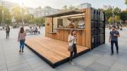 El café container de 15 m2 que venden en Mercado Libre por $15 millones