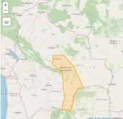 Alerta Naranja por vientos fuertes en 3 departamentos