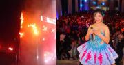 Pánico en el escenario: Se desata un incendio con Yarita Lizeth cantando ante su público