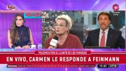 Empática: Inesperado, Carmen Barbieri recibió el respaldo menos pensado en su pelea con Feinmann