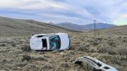 Un matrimonio de turistas volcó en una curva y se salvó de milagro, cerca de la Ruta 40