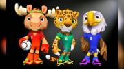 Maple, Zayu y Clutch, las “tiernas” mascotas del Mundial 2026