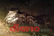 Tragedia en Santiago: un muerto en brutal choque frontal e incendio