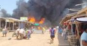 Incendio arrasa con cientos de casetas de una feria en Ascensión de Guarayos
