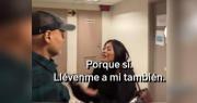 Agente migratorio de EEUU empuja de forma violenta a una ecuatoriana inmigrante frente a sus hijos