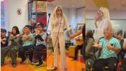 EN VIDEO: Elena Rose visitó a niños con condiciones especiales en Chile, el emotivo gesto de la cantante se viralizó