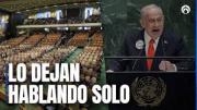 (VIDEOS) Humillan a Netanyahu al dejarlo hablando solo, durante la Asamblea General de la ONU