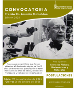 La Academia de Ciencias Físicas, Matemáticas y Naturales ( ACFIMAN) anuncia la apertura de la Convocatoria al Premio Dr. Arnoldo Gabaldón 2025