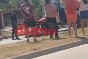 Accidente de tránsito en Lugones y Gorriti: un motociclista terminó en el Regional
