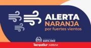 Alerta Naranja por fuertes vientos en Santa Cruz: se solicita tomar todos los recaudos necesarios
