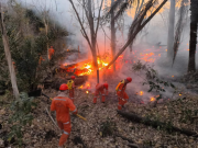 Helicóptero francés llega a Bolivia para combatir incendios forestales