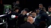 La pelea entre las leyendas del boxeo y del UFC de Brasil terminó en batalla campal sobre el ring