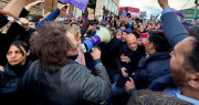 Milei suspendió la campaña en Tierra del Fuego tras incidentes y marchas opositoras