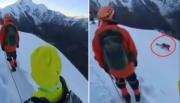 Tragedia en una montaña de China: un hombre murió tras soltarse del arnés para tomarse una selfie
