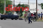 Camioneta chocó a un motociclista y este terminó internado