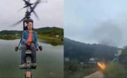 Video: un influencer chino filmó su trágica muerte