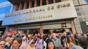 Contra la privatización de Cine Ar, sectores de la industria audiovisual protestaron frente al INCAA