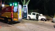 Violento choque entre una Hilux y un transporte en Luján de Cuyo dejó dos heridos graves