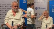 David Lebón lloró emocionado por las palabras de una joven en la presentación de sus memorias