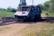 Encontraron restos humanos en una camioneta que apareció quemada en una zona rural