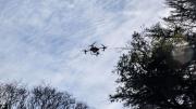 Ulpiano Suarez estrenó drones para pulverizar el arbolado público