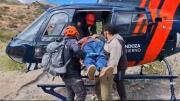 Rescataron en helicóptero a un hombre tras caer de un caballo en Potrerillos y ser aplastado