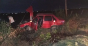 Un conductor de 66 años perdió el control y volcó en Pocito