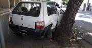 Robaron el auto al operario de una empresa y lo estrellaron contra un árbol en Pocito