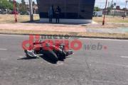 Motociclista terminó en el Regional tras un accidente a metros del Parque Sur