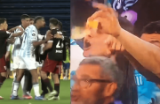 Escupitajo, billetes y pelea: escándalo en el final de River vs. Racing