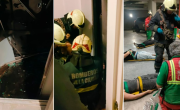 Susto en Palermo: se desplomó un ascensor del séptimo piso y nueve jóvenes quedaron atrapados