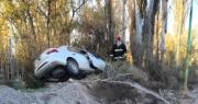 Derrape y accidente en Jáchal: un conductor fue hospitalizado