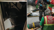 Un ascensor se derrumbó desde un séptimo piso y nueve jóvenes quedaron atrapados