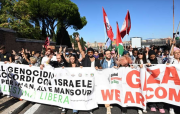 Realizan huelga general y protestas en Italia en apoyo a Palestina