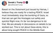 Hamás acepta parte del plan de paz de Trump: aunque pide negociar algunos detalles