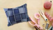 Cómo hacer almohadones para la casa: con unos jeans viejos y un truco de hilos