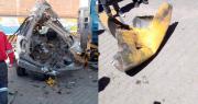 Explosión de vehículo en un surtidor deja cinco heridos y tres vehículos dañados