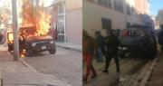 Video: Vehículo queda envuelto en fuego y conductor sufre quemaduras en el brazo, según vecinos
