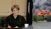 El sospechoso incendio que arrasó con la casa de una importante jueza en EEUU, hay tres hospitalizados