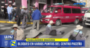 Trabajadores de Emaverde bloquean calles en La Paz por falta de pago y denuncias de incumplimiento municipal