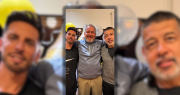 Exjugadores de una campaña memorable de Estudiantes se reunieron y se fotografiaron juntos